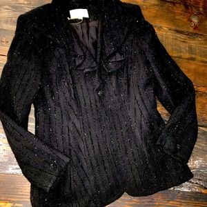 SOLD Victor Costa Black With Black Metallic Blazer